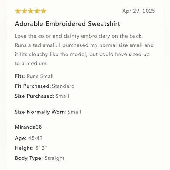 NWT Size XS - Anthropologie 100% Cotton Embroidered Blue Sweatshirt - Picture 15 of 16